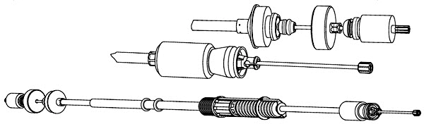Tirette à câble, commande d'embrayage CEF RT01189