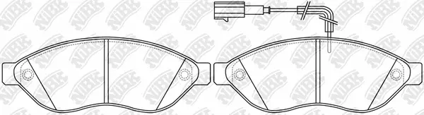 Kit de plaquettes de frein, frein à disque NiBK PN0474W