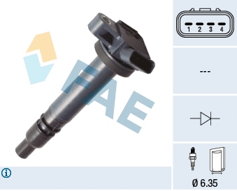 Bobine d'allumage FAE 80417