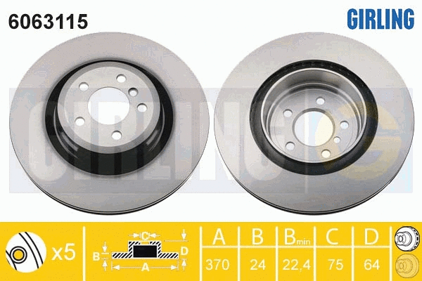 Disque de frein GIRLING 6063115