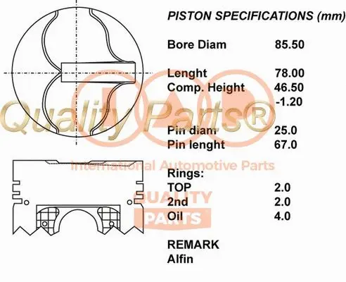 Piston IAP QUALITY PARTS 100-13053