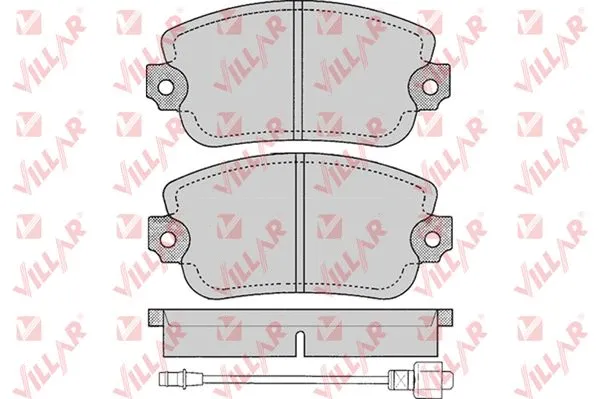 Kit de plaquettes de frein, frein à disque VILLAR 626.0145