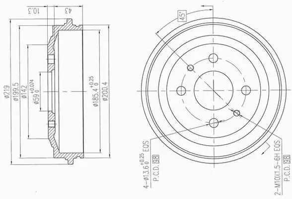 Tambour de frein AP XENERGY X654013