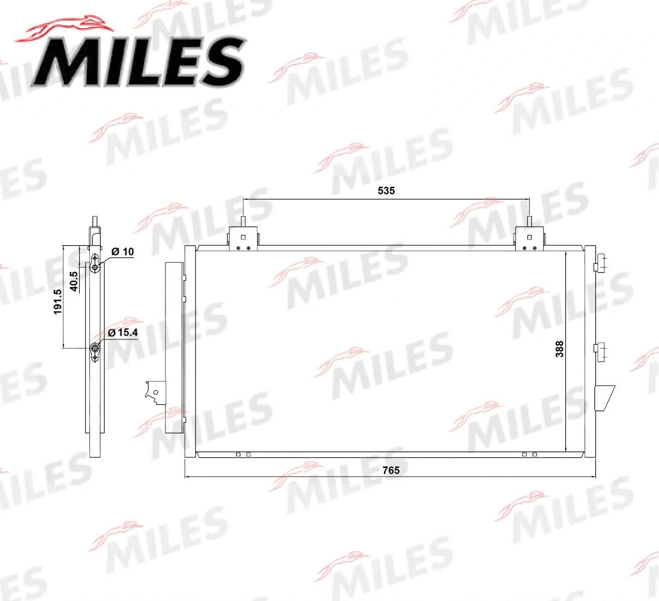 Condenseur, climatisation MILES ACCB036