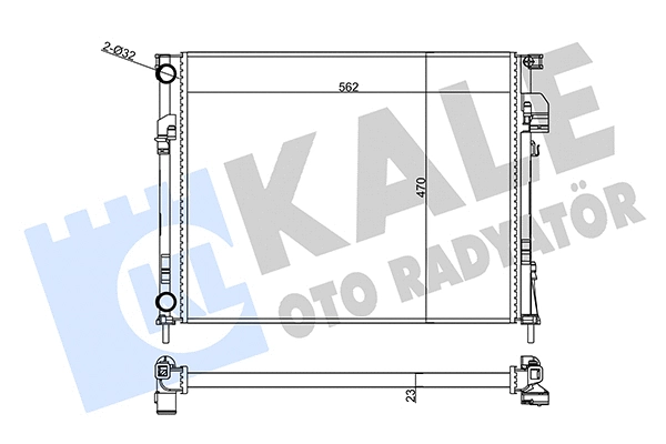 Radiateur, refroidissement du moteur KALE OTO RADYATÖR 356890