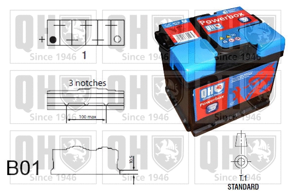 Batterie de démarrage QUINTON HAZELL QBT0493