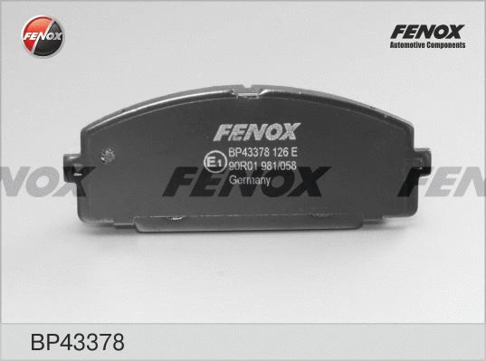 Kit de plaquettes de frein, frein à disque FENOX BP43378