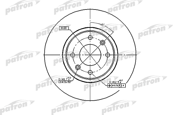 Disque de frein PATRON PBD2782