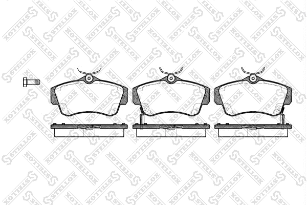 Kit de plaquettes de frein, frein à disque STELLOX 764 002B-SX