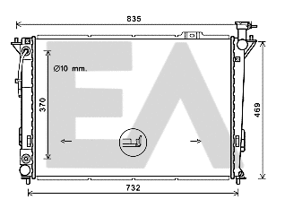 Radiateur, refroidissement du moteur EACLIMA 31R28100