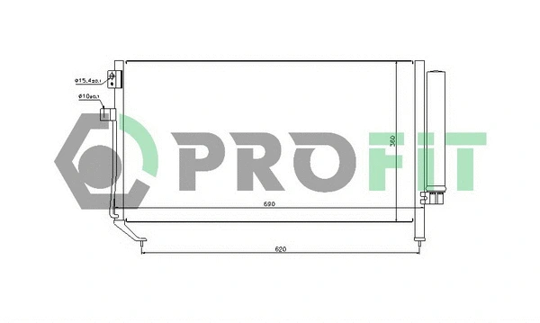 Condenseur, climatisation PROFIT PR 2028C1
