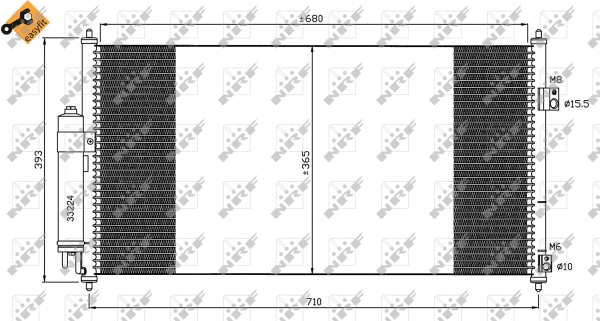 Condenseur, climatisation NRF 35550