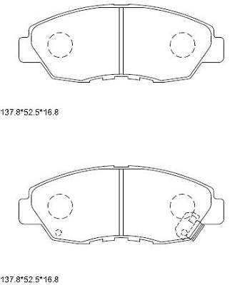 Kit de plaquettes de frein, frein à disque ASIMCO KD1701