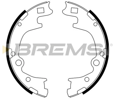 Jeu de mâchoires de frein, frein de stationnement BREMSI GF0728