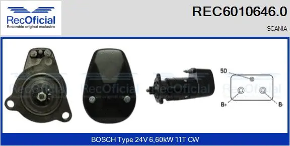 Démarreur RECOFICIAL REC6010646.0