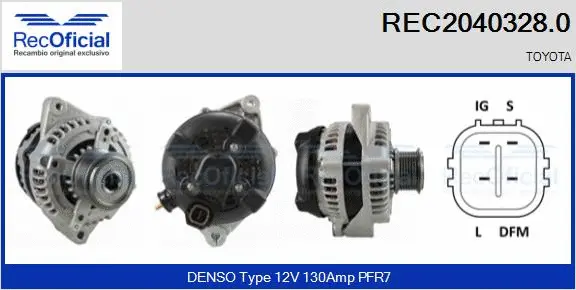 Alternateur RECOFICIAL REC2040328.0