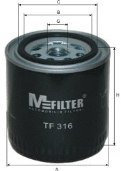 Filtre à huile MFILTER TF 316