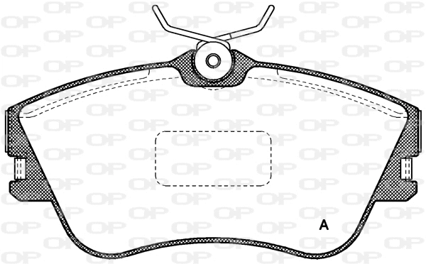 Kit de plaquettes de frein, frein à disque OPEN PARTS BPA0480.00