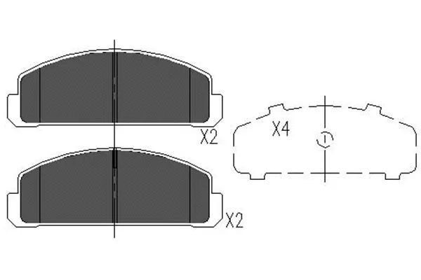 Kit de plaquettes de frein, frein à disque KAVO PARTS KBP-4515