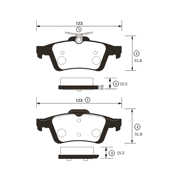 Kit de plaquettes de frein, frein à disque CTR GK0659