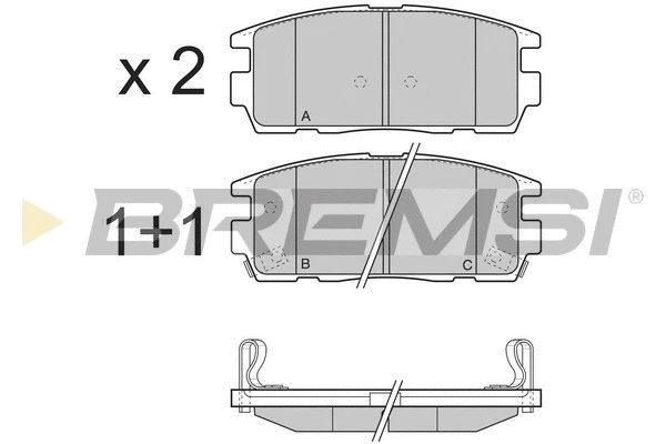 Kit de plaquettes de frein, frein à disque BREMSI BP3304