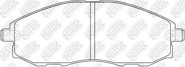 Kit de plaquettes de frein, frein à disque NiBK PN0434