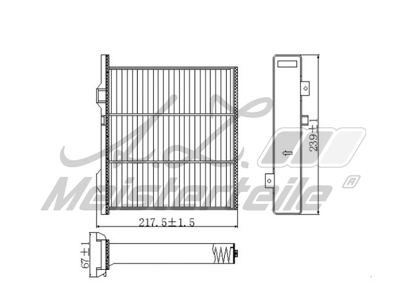 Filtre, air de l'habitacle A.Z. Meisterteile AZMT-41-010-1791