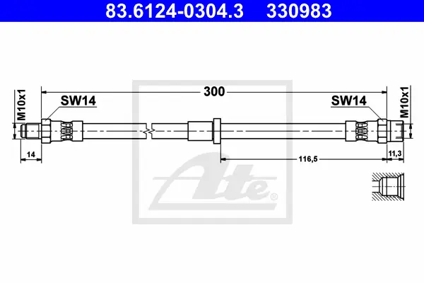 Flexible de frein ATE-APAC 83.6124-0304.3