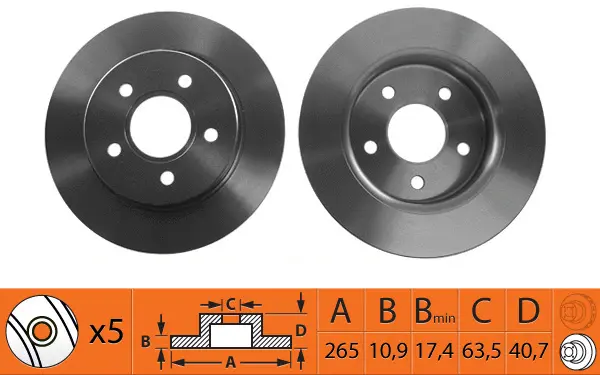 Disque de frein SB BR51111