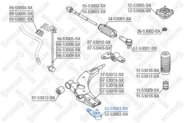 Rotule de suspension STELLOX 52-53001-SX