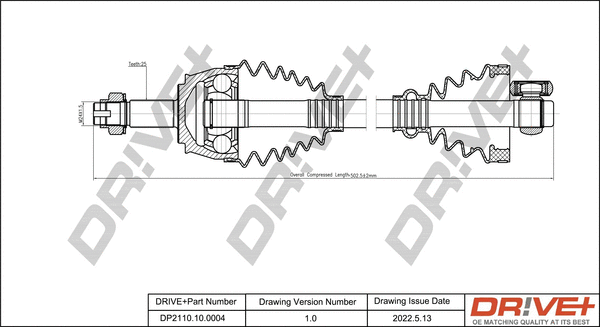 Arbre de transmission Dr!ve+ DP2110.10.0004