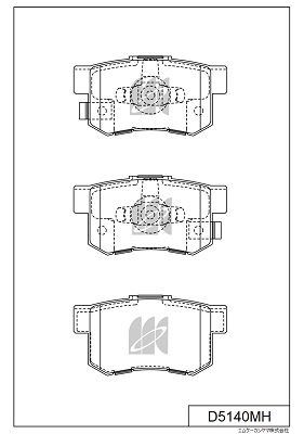Kit de plaquettes de frein, frein à disque MK Kashiyama D5140MH