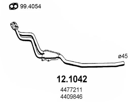 Tuyau d'échappement ASSO 12.1042