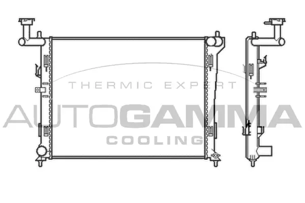 Radiateur, refroidissement du moteur AUTOGAMMA 105047