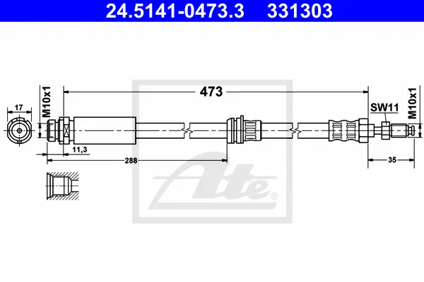 Flexible de frein ATE-APAC 24.5141-0473.3