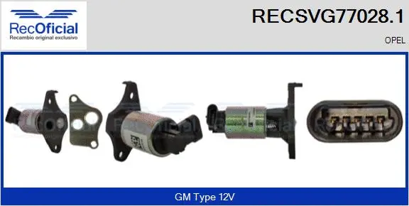 Vanne EGR RECOFICIAL RECSVG77028.1