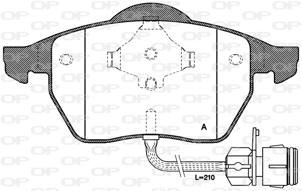 Kit de plaquettes de frein, frein à disque OPEN PARTS BPA0390.02