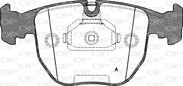Kit de plaquettes de frein, frein à disque OPEN PARTS BPA0596.00