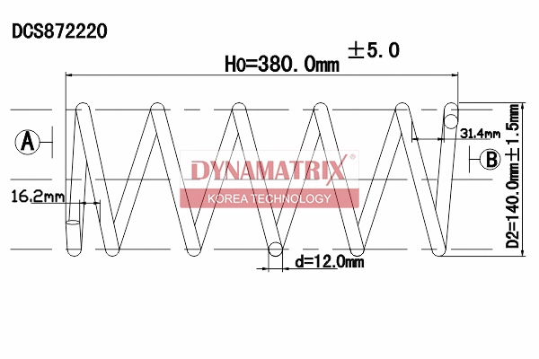Ressort de suspension DYNAMATRIX DCS872220