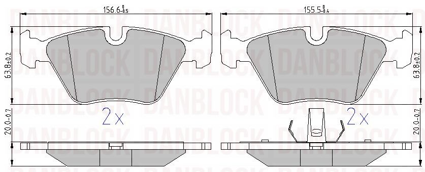 Kit de plaquettes de frein, frein à disque DANBLOCK DB 510392