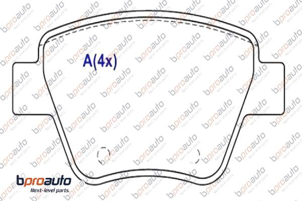 Kit de plaquettes de frein, frein à disque BPROAUTO 1BP30970AA