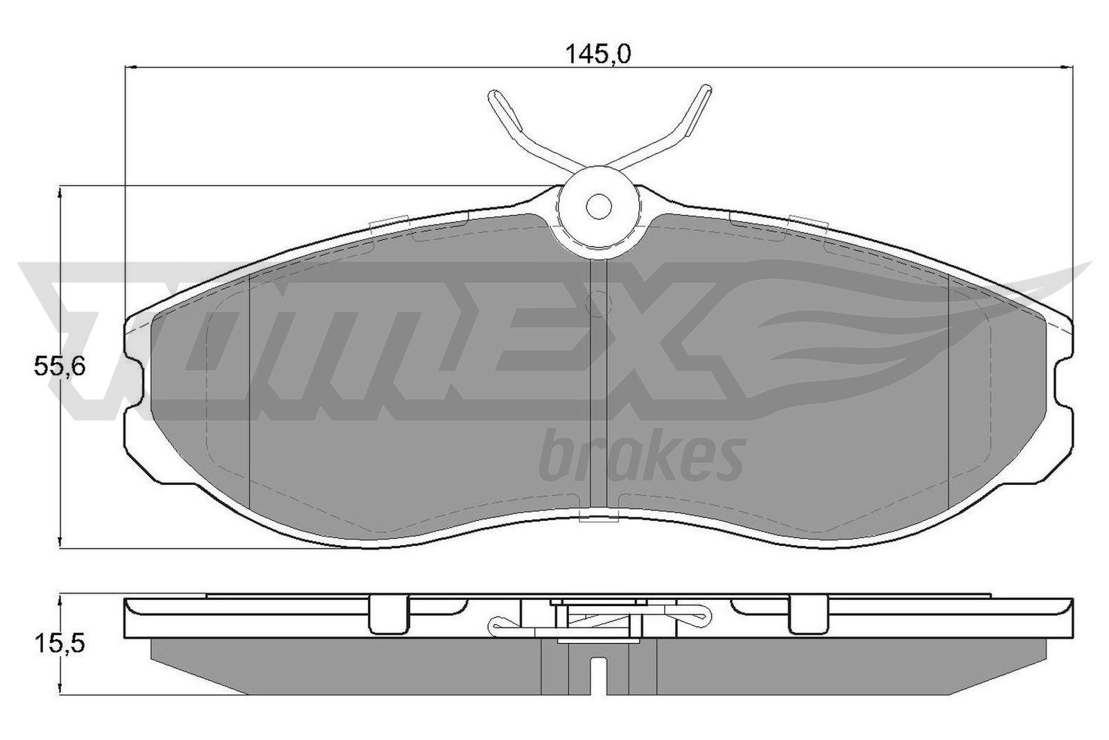 Kit de plaquettes de frein, frein à disque TOMEX Brakes TX 14-13