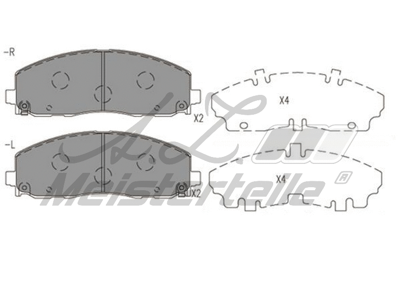 Kit de plaquettes de frein, frein à disque A.Z. Meisterteile AZMT-44-022-1771