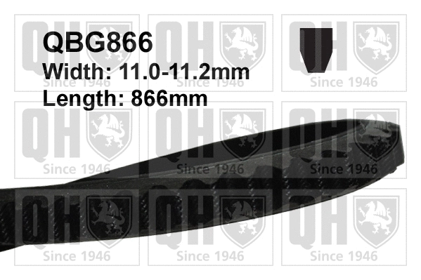 Courroie trapézoïdale QUINTON HAZELL QBG866