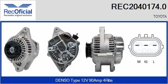 Alternateur RECOFICIAL REC2040174.0