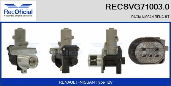 Vanne EGR RECOFICIAL RECSVG71003.0