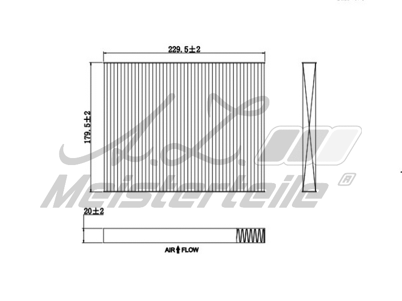 Filtre, air de l'habitacle A.Z. Meisterteile AZMT-41-010-1684
