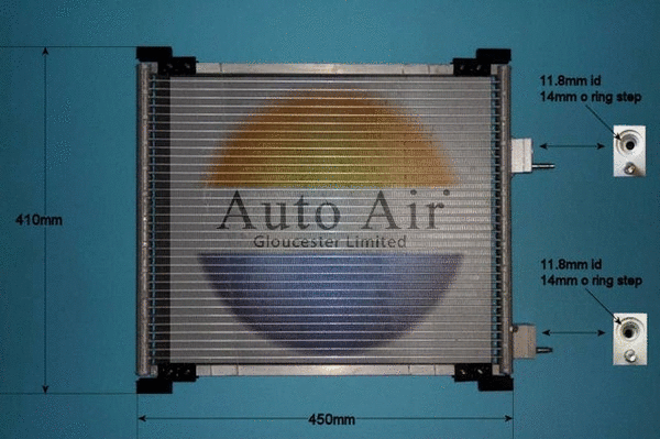 Condenseur, climatisation AUTO AIR GLOUCESTER 16-1128