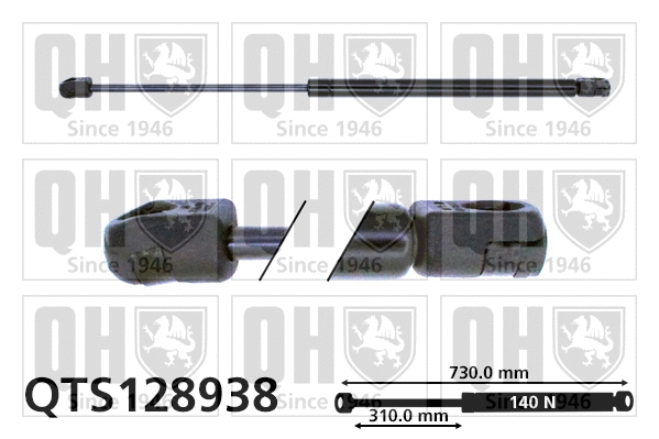 Vérin, capot-moteur QUINTON HAZELL QTS128938