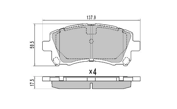 Kit de plaquettes de frein, frein à disque FREMAX FBP-1599